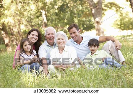 Portrait Of Extended Family Group In Park View Large Photo Image Stock Image - Portrait Of Extended Family Group In Park. Fotosearch