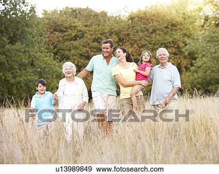 Portrait Of Extended Family Group In Park View Large Photo Image Stock Photo - Portrait Of Extended Family Group In Park. Fotosearch