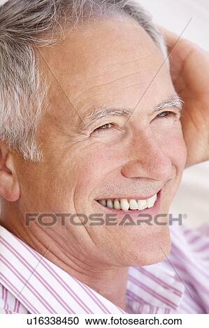 Portrait Of Happy Senior man View Large Photo Image Stock Image - Portrait Of Happy Senior man. Fotosearch