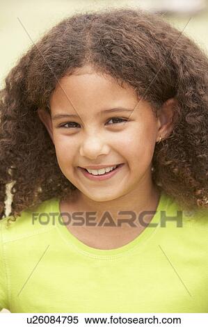 Portrait Of Happy Young Girl In Park View Large Photo Image Stock Photography - Portrait Of Happy Young Girl In Park. Fotosearch