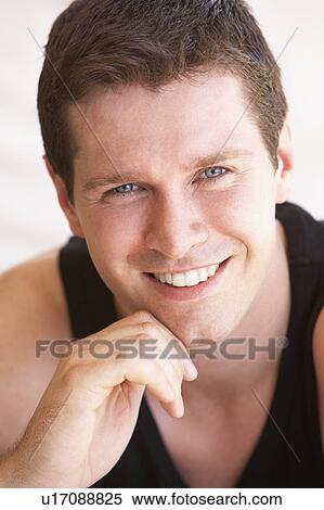 Portrait Of Happy Young Man View Large Photo Image Stock Photography - Portrait Of Happy Young Man. Fotosearch