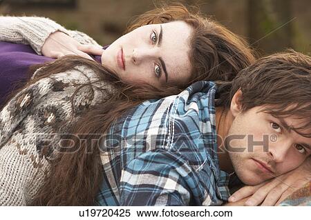 Portrait Of Romantic Young Couple In Autumn Landscape View Large Photo Image Stock Photography - Portrait Of Romantic Young Couple In Autumn Landscape. Fotosearch