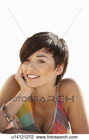 Teenage Girl Relaxing On Beach View Large Photo Image Stock Image - Teenage Girl Relaxing On Beach. Fotosearch