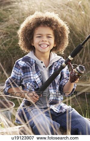 Young Boy Fishing At Seaside View Large Photo Image Stock Photo - Young Boy Fishing At Seaside. Fotosearch