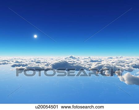 Stock Image - Above clouds. Fotosearch
