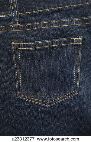 Backpocket of Jeans View Large Photo Image Stock Photo - Backpocket of Jeans. Fotosearch