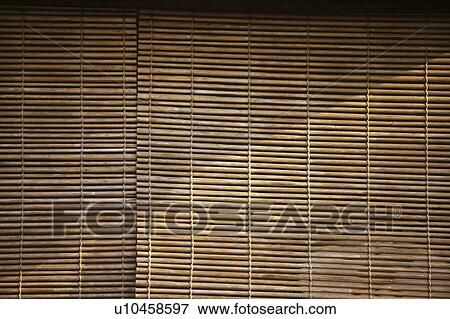 Stock Photo - Bamboo blinds, Kyoto Prefecture, Honshu, Japan. Fotosearch