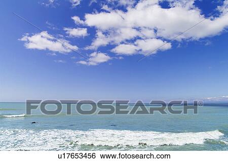 Stock Photograph - Blue Sky Over Ocean. Fotosearch
