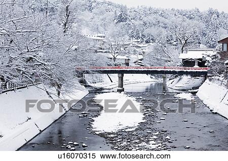 Bridge Over River in Winter View Large Photo Image Stock Photography - Bridge Over River in Winter. Fotosearch
