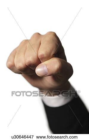 Businessman making a fist View Large Photo Image Stock Photo - Businessman making a fist. Fotosearch