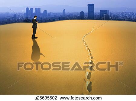 Businessman Using Mobile Phone in Desert View Large Photo Image Stock Image - Businessman Using Mobile Phone in Desert. Fotosearch