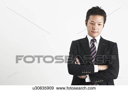 Businessman with arms crossed View Large Photo Image Stock Photo - Businessman with arms crossed. Fotosearch