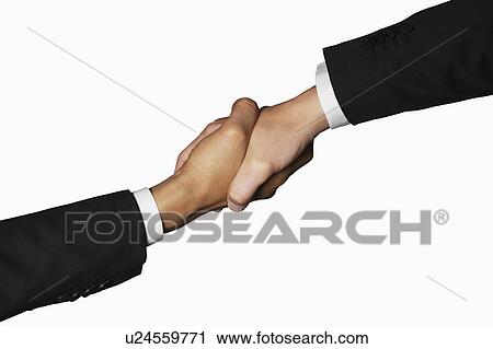 Stock Image - Businessmen shaking hands. Fotosearch