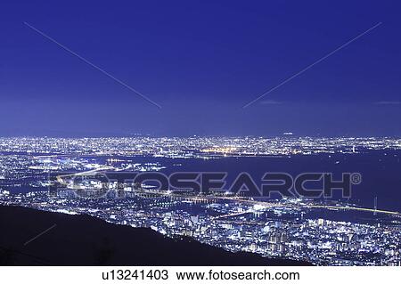 Cityscape of Kobe city at night, Kobe city, Hyogo Prefecture, Honshu, Japan View Large Photo Image Stock Image - Cityscape of Kobe city at night, Kobe city, Hyogo Prefecture, Honshu, Japan. Fotosearch