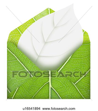 Envelope Made From Leaf View Large Photo Image Picture - Envelope Made From Leaf. Fotosearch