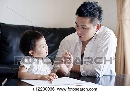Father and daughter drawing View Large Photo Image Stock Photograph - Father and daughter drawing. Fotosearch