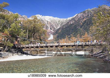 Stock Photo - Footbridge Over River. Fotosearch