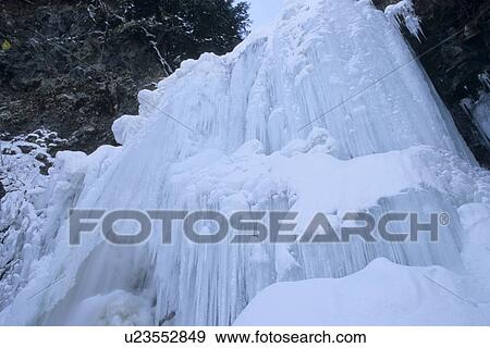 Stock Photo - Frozen Waterfall. Fotosearch