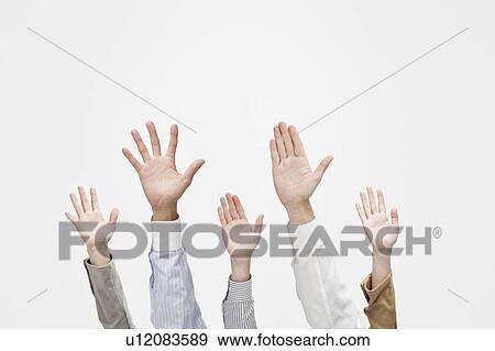 Stock Photo - Hand raised. Fotosearch