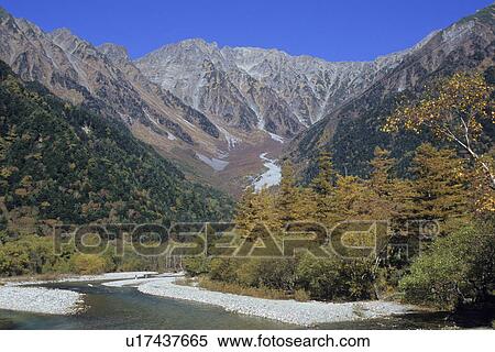 Hotaka Mountain in Autumn View Large Photo Image Stock Photography - Hotaka Mountain in Autumn. Fotosearch