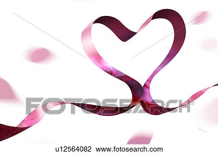 Stock Image - Love Heart Made From Ribbon. Fotosearch