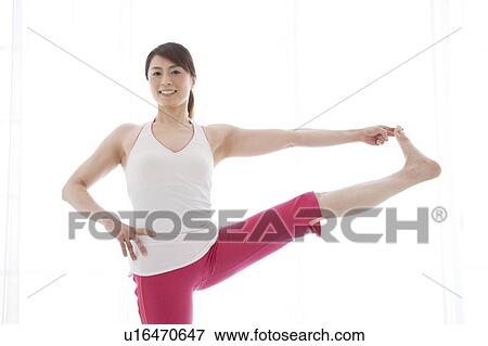 Mature Woman Standing on One Leg View Large Photo Image Stock Photo - Mature Woman Standing on One Leg. Fotosearch