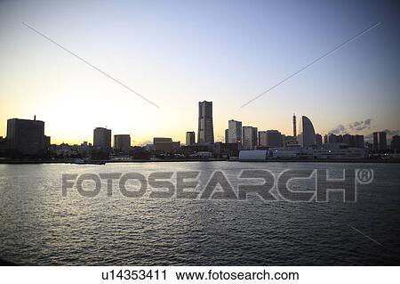 Stock Image - Minato Mirai Skyline. Fotosearch