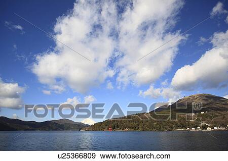 Stock Photo - Mount Fuji and Lake Ashi. Fotosearch