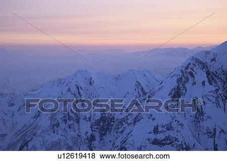 Stock Photo - Mount Hakkaisan at Dawn. Fotosearch