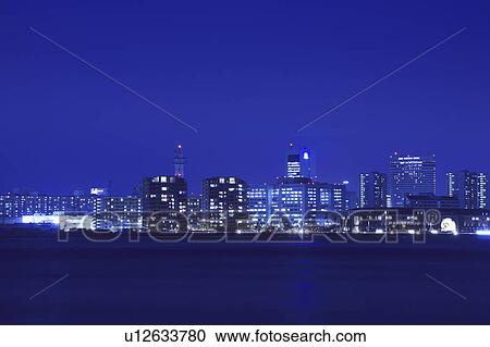 Port island at night, Kobe city, Hyogo Prefecture, Honshu, Japan View Large Photo Image Stock Image - Port island at night, Kobe city, Hyogo Prefecture, Honshu, Japan. Fotosearch