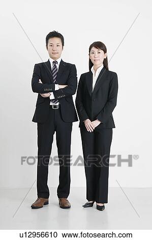 Stock Image - Portrait of business people. Fotosearch