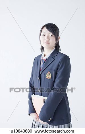 Stock Image - Portrait of Schoolgirl. Fotosearch