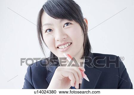 Stock Image - Portrait of Schoolgirl. Fotosearch