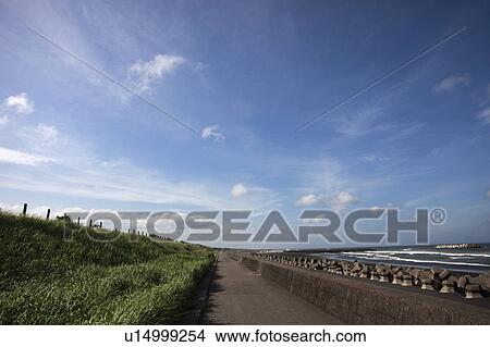 Quayside and tetrapods, Chiba Prefecture, Honshu, Japan View Large Photo Image Picture - Quayside and tetrapods, Chiba Prefecture, Honshu, Japan. Fotosearch