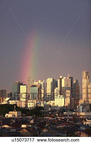 Rainbow and skyline of Shinjuku ward, Tokyo Prefecture, Honshu, Japan View Large Photo Image Stock Photo - Rainbow and skyline of Shinjuku ward, Tokyo Prefecture, Honshu, Japan. Fotosearch