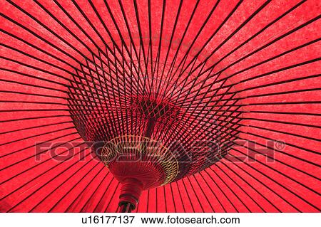 Red Paper Umbrella View Large Photo Image Stock Photo - Red Paper Umbrella. Fotosearch