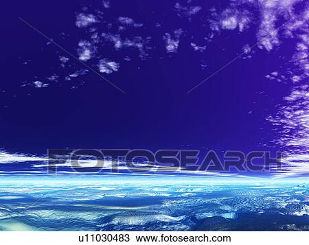 Stock Image - Rock formation and cloud. Fotosearch