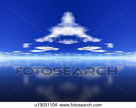 Picture - Sea and cloud. Fotosearch