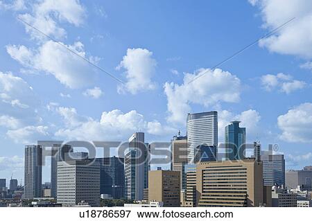 Stock Photo - Shiodome Skyline. Fotosearch