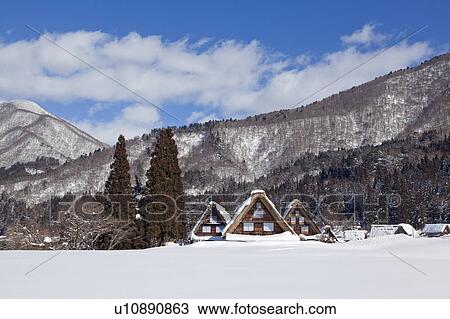 Stock Image - Shirakawa-go Village. Fotosearch