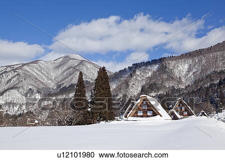 Stock Image - Shirakawa-go Village. Fotosearch