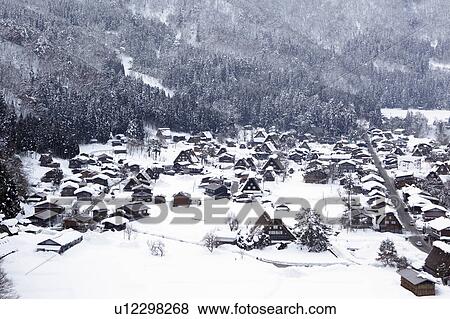 Stock Photo - Shirakawa-go Village. Fotosearch