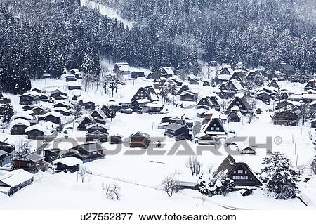 Stock Photo - Shirakawa-go Village. Fotosearch