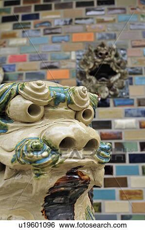 Shisa Lion Statue View Large Photo Image Stock Photograph - Shisa Lion Statue. Fotosearch