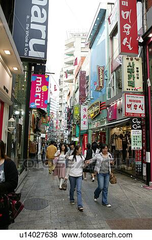 Shopping Street View Large Photo Image Stock Photo - Shopping Street. Fotosearch