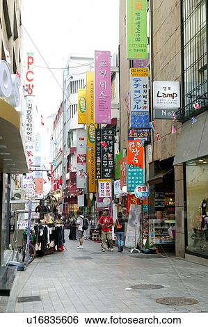 Shopping Street View Large Photo Image Stock Photograph - Shopping Street. Fotosearch