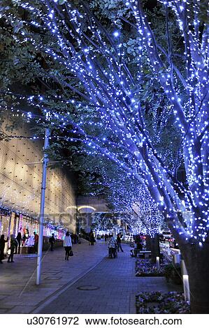 Stock Image - Sidewalk at Roppongi, Tokyo Prefecture, Honshu, Japan. Fotosearch