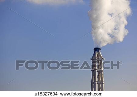 Picture - Smoke Coming Out From Smokestack. Fotosearch