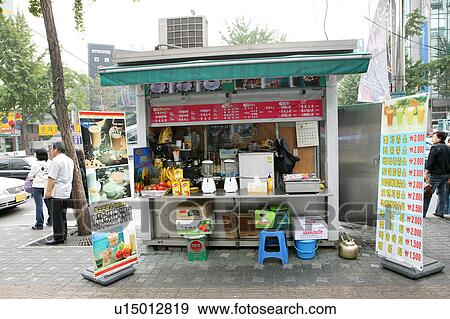 South Korean Kiosk View Large Photo Image Stock Photo - South Korean Kiosk. Fotosearch