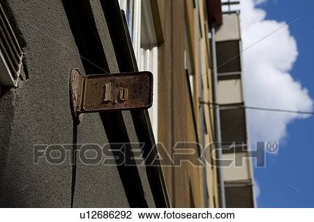 Stock Image - Street sign, Stockholm, Sweden. Fotosearch